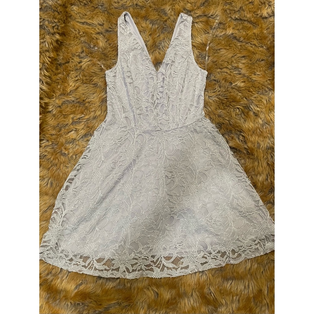 Mini silver lace dress - Venus size S